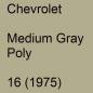 Preview: Chevrolet, Medium Gray Poly, 16 (1975).